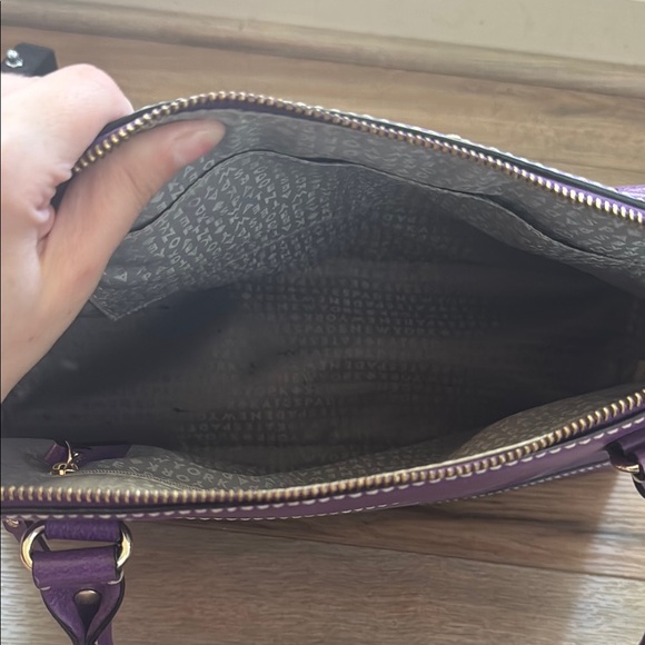 Kate Spade Purple Structured Satchel Leather Bag with Handles, Medium Sized - Picture 10 of 10